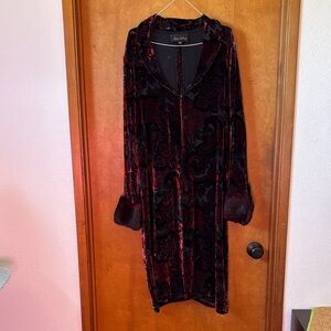 Luxury Red Velvet Burnout Cape